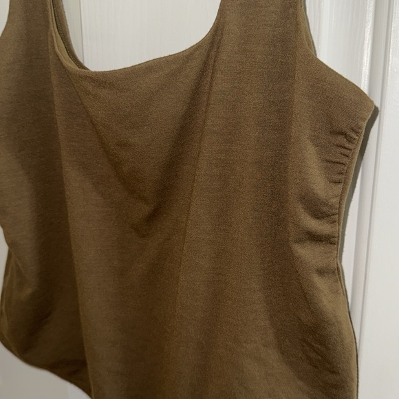 Good American Modern Tank Bodysuit Sepia/Brown Square Neck Thong Size XL (4) - Picture 2 of 6